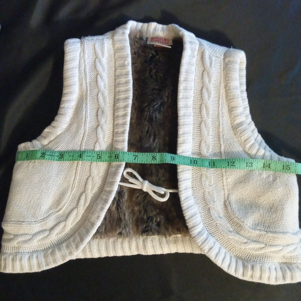 NWOT Girls Mossimo Supply Co. Knit Vest with Faux Fur